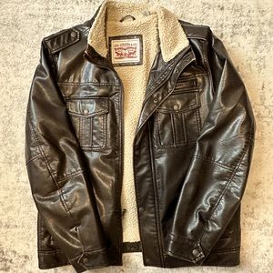 Dark Brown Levi Leather Jacket
